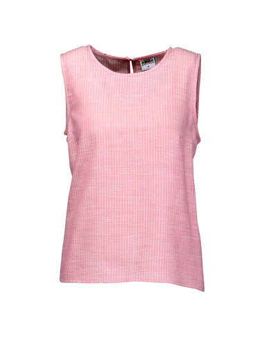 Bluse ohne Arm, Fischgratstoff