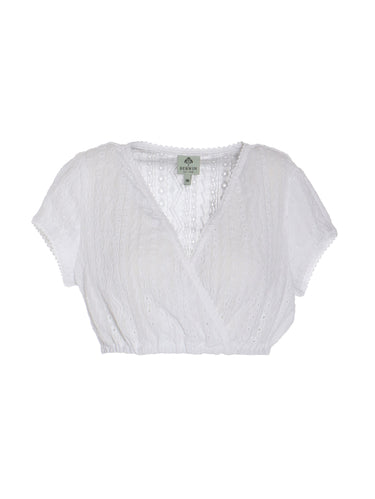 Dirndlbluse aus besticktem Shirtstoff