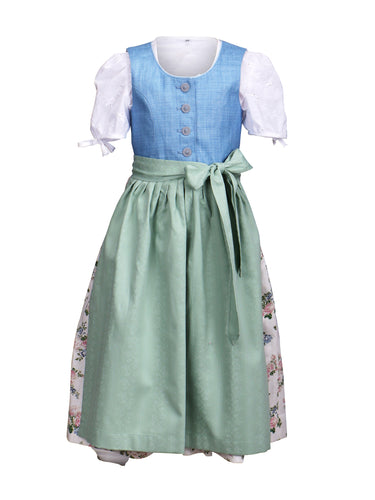 Kinderdirndl mit Leinenoberteil