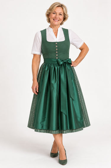 Ton-in-Ton-Dirndl mit Reinleinen-Oberteil