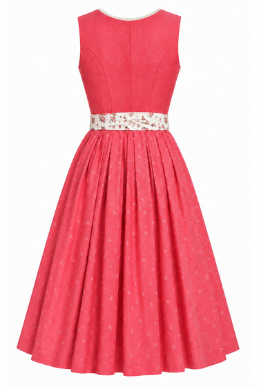 Dirndl mit Leinenoberteil und Druckrock