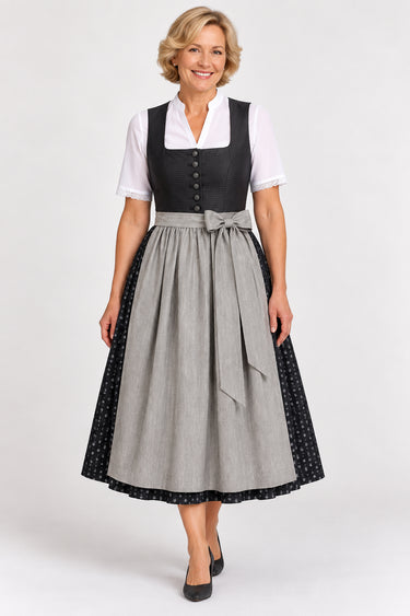Dirndl mit Karo-Oberteil und Druckrock