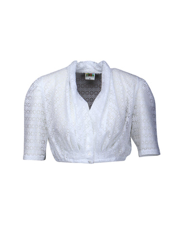 Spitzen-Dirndlbluse mit Schalkragen