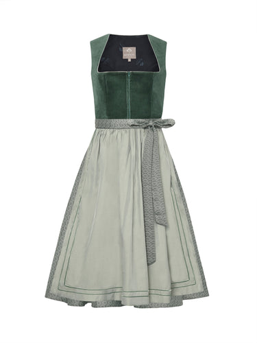 Dirndl mit Samt-Oberteil und Jacquard-Rock