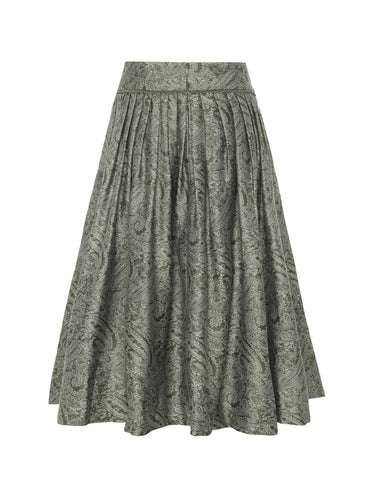 Rückseite Rock mit Sattel aus Jacquardstoff