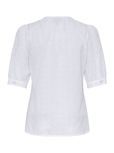Rückseite Bluse allover bestickt
