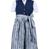 Baumwoll Kinderdirndl mit Streifendruckschürze