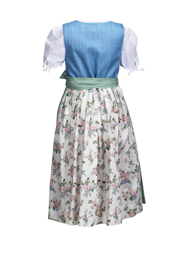 Kinderdirndl mit Leinenoberteil Rückseite 