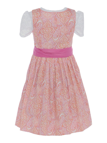 Rückseite Kinderdirndl mit passender Spitzenbluse