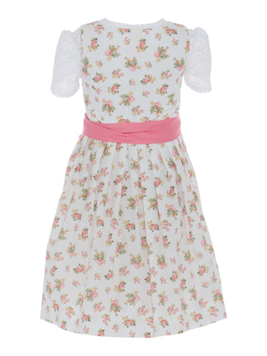 Rückseite Kinderdirndl mit passender Spitzenbluse