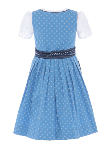 Rückseite Kinderdirndl mit passender Spitzenbluse