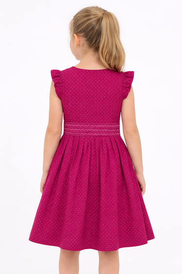 Kinderdirndl aus klassischem Blaudruck-Muster