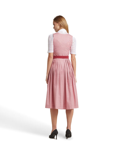 Spitzen-Dirndlbluse mit Schalkragen