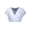 Spitzen-Dirndlbluse mit V-Ausschnitt