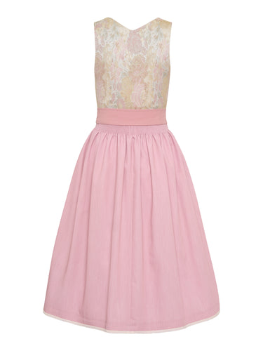 Festliches Dirndl mit Jacquard-Oberteil und Organza-Schürze